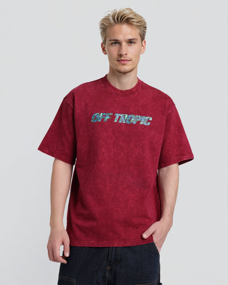 ACID WASH TROPICAL TEE